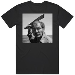 Retro 70s Classic Jaws Captain Quint Machete Movie Fan v2 T Shirt