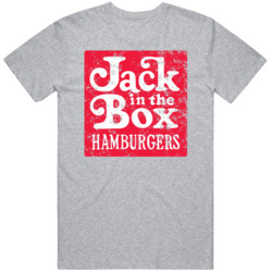 Distressed Retro Jack In The Box Logo T Shirt