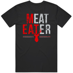 Meat Eater Hunting Fan Distressed  T Shirt