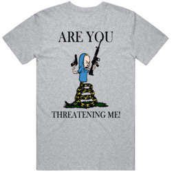 Are You Threatening Me Funny Cartoon Halloween  T Shirt