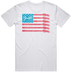 Fender Guitar Flag Logo  T Shirt