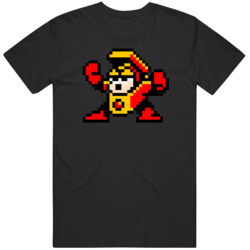 Mega Man Boss Heat Man Retro Classic Video Game Fan  T Shirt