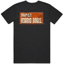 Retro Super Mario Bros Title  T Shirt