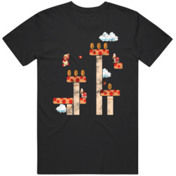 Retro Super Mario Bros Game Play  T Shirt