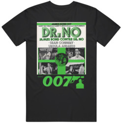 James Bond 007 Dr No Swiss Retro Cult Classic Movie Fan T Shirt