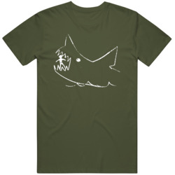Jaws Chalkboard Drawing  T Shirt
