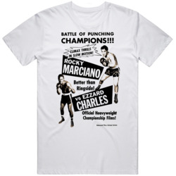 Rocky Marciano Vs Ezzard Charles Heavyweight Boxing Fan Fight T Shirt