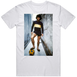 Diego Maradona Slippers Retro Pic Fan  T Shirt