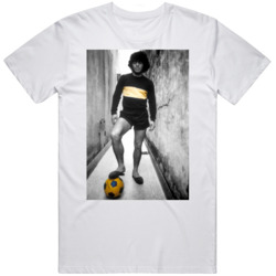 Diego Maradona Slippers Retro Pic Fan v2 T Shirt
