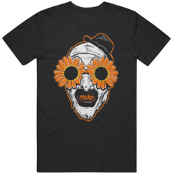 Sunflower Sunglasses Art  Clown Horror  Movie Fan T Shirt