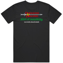 Dungeons And Dragons Shirt Of Invisibility  T Shirt