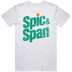 Spic and Span Cleaner Distressed Retro Logo T Shirt