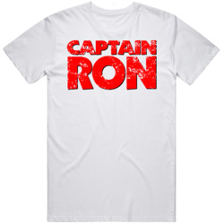 Captain Ron Retro Movie Logo Distressed Fan  T Shirt