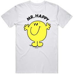 Mr Happy Retro  Fan   T Shirt