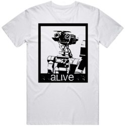 Johnny 5 Short Circuit Alive 80;s Robot T Shirt