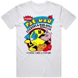 Pac Man Wax Pack Cards Logo Retro 80s 90s T Shirt