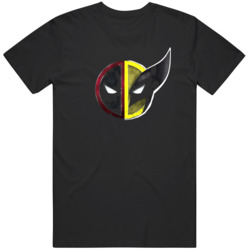 Deadpool Wolverine Movie Mash up Logo  T Shirt