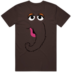 Mr Snuffleupagus Retro Fan Big Face  T Shirt