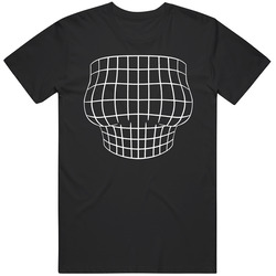 Chest Optical Illusion Grid Big Boobs Funny  T Shirt