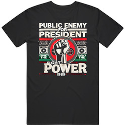 Nostalgic Presidential Slogan Public Enemy Fan T Shirt