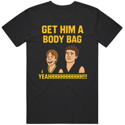 Funny Retro Karate Kid Get Him A Body Bag Cartoon Movie Fan   T Shirt