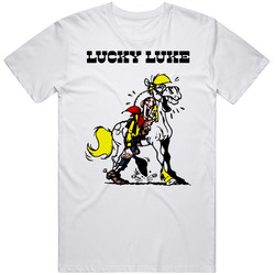 Texas Cowboys Lucky Luke Vintage Comics Movie  Retro T Shirt