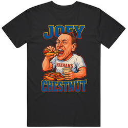 Joey Chestnut Hot Dog King Retro  Caricature  Fan Gift Idea v2 T Shirt
