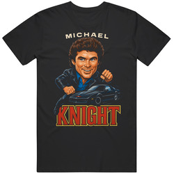 Michael Knight Vintage Retro Caricature V2  T Shirt