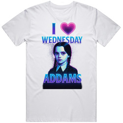 Cool Retro Caricature  I Love Wednesday Fan Great Gift Idea T Shirt