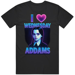 Cool Retro Caricature  I Love Wednesday Fan Great Gift Idea v2 T Shirt