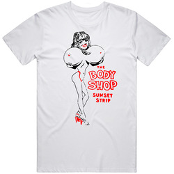 The Body Shop Sunset Strip Funny Retro T Shirt