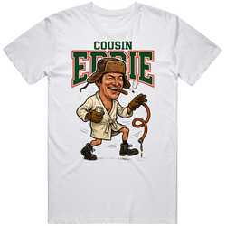 Classic 80s National Lampoons Christmas Vacation Caricature Cousin Eddie Movie Fan T Shirt