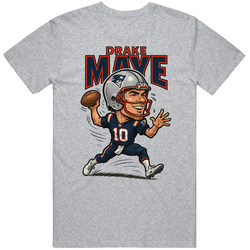 Classic Drake Maye Caricature Fan T Shirt