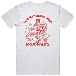 I Had My Birthday at McDonalds Retro T Shirt