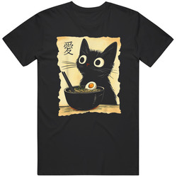 Funny Cat Ramen Graphic  Japanese Kawaii Anime Cat Meme Funny Unisex Great Gift Idea T Shirt
