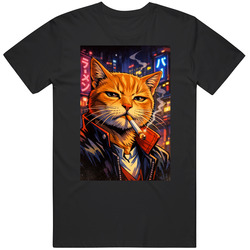 Anime Cat Smoking Cigarette Cat Lover Meme Funny Unisex Great Gift Idea T Shirt
