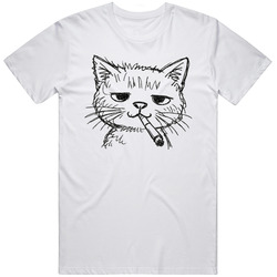 Cat Smoking Cigarette Cat Lover Meme Funny Unisex Great Gift Idea v3 T Shirt