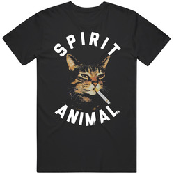 Funny Smoking Cat Retro Cigarette Kitten Meme Spirit Animal T Shirt