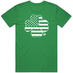 Irish American Flag Vintage Shamrock St Patrick's Day T Shirt