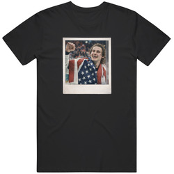 Men's Hockey USA Golden Goal Jack Hughes Gift Idea polaroid T Shirt