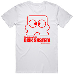 Famicom Disk Logo Retro Nintendo Tee Mario Zelda Snes Nes 8 Bit System V2 T Shirt