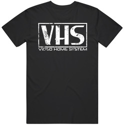 Retro VHS Video Home System Logo Vcr Cassette Tape Recorder 80s 90s Distressed V2 T Shirt