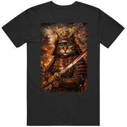 Funny Cat Samurai Parody joke MEME GAG T Shirt