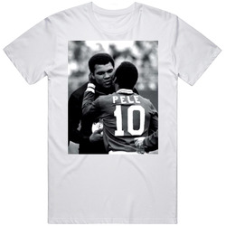 Pele Pays Tribute Hero Muhammad Ali Clay Vintage Cool Retro T Shirt