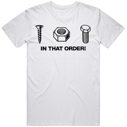 Funny Screw Nut Bolt Gift Graphic T Shirt