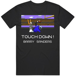 Cool Tecmo Bowl Touchdown Barry Sanders Video Game Fan Cool Gift T Shirt