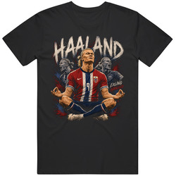 Erling Haaland Retro Norway Superstar Zen Football Streetwear Cool Graphic T Shirt