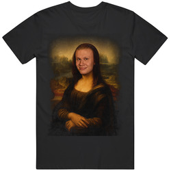 Funny Erling Haaland Mona Lisa Meme  Soccer Cool Graphic Tee T Shirt