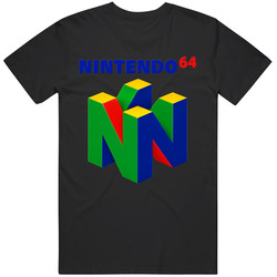 Nintendo 64 Retro Video Game Console Graphic Tee Fan T Shirt