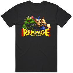 Rampage World Tour Retro Video Game Arcade Fan Graphic Tee T Shirt
